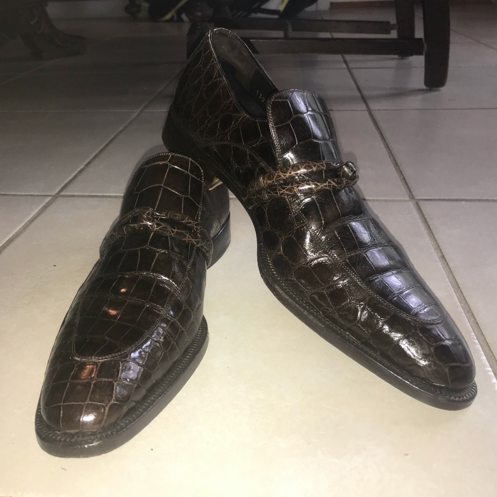 Gucci Crocodile Loafers